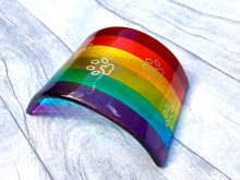 Load image into Gallery viewer, Handmade Fused Glass Rainbow Bridge Pet Memorial Candle Screen
