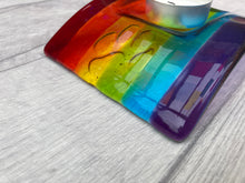 Load image into Gallery viewer, Glass Rainbow Bridge Pet Memorial Candle Holder, Pet Loss Gift
