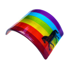 Load image into Gallery viewer, Handmade Fused Glass Rainbow Bridge Horse Memorial
