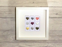 Load image into Gallery viewer, Fused Glass, Heart Wall Art, Valentine&#39;s Gift, Heart Decor, Heart Frame, Glass Art, Glass Heart, Wedding, Anniversary, Love Hearts, Heart.

