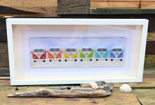 Load image into Gallery viewer, Handmade Fused Glass Rainbow Camper Van Wall Art , Beach Decor, Camper Van Gift.
