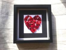 Load image into Gallery viewer, Handmade Fused Glass Red Heart Wall Art Home Decor.
