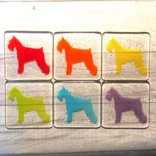 Load image into Gallery viewer, Custom Personalised- Any Dog Breed Handmade Fused Glass Drinks Coasters.
