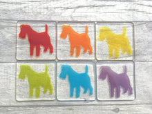 Load image into Gallery viewer, Custom Personalised- Any Dog Breed Handmade Fused Glass Drinks Coasters.

