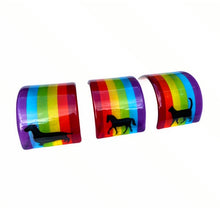 Load image into Gallery viewer, Handmade Fused Glass Rainbow Bridge Cat Memorial
