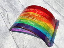 Load image into Gallery viewer, Handmade Fused Glass Rainbow Bridge Poem Pet Memorial Candle Screen
